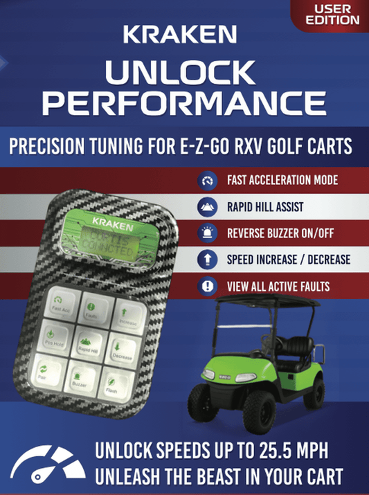 E-Z-GO RXV Fast Tuner Programmer Kraken (User) Version For 2013-2024 E-Z-GO RXV ONLY